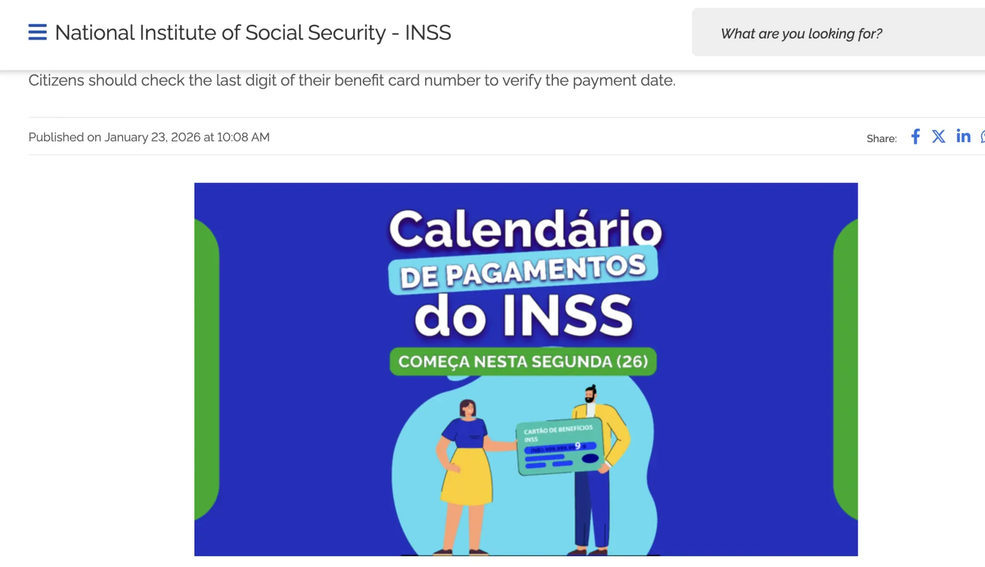INSS Payment Countdown: original content