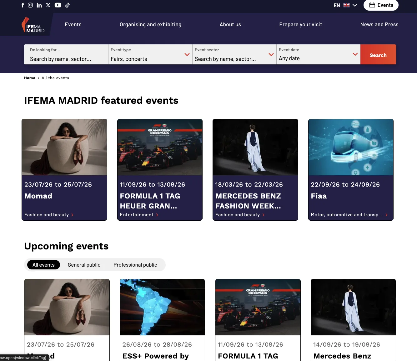 Venue Calendar Countdown: original content
