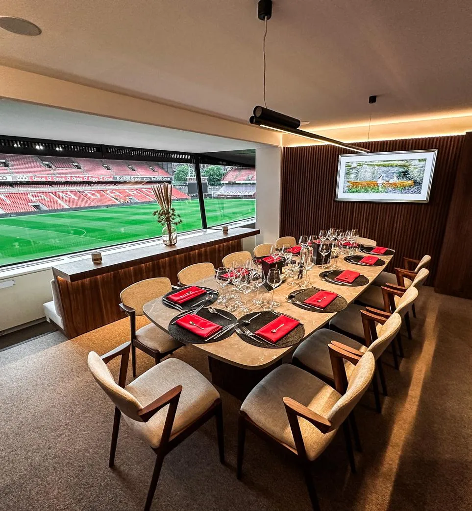 Football stadium in Liège on a match day